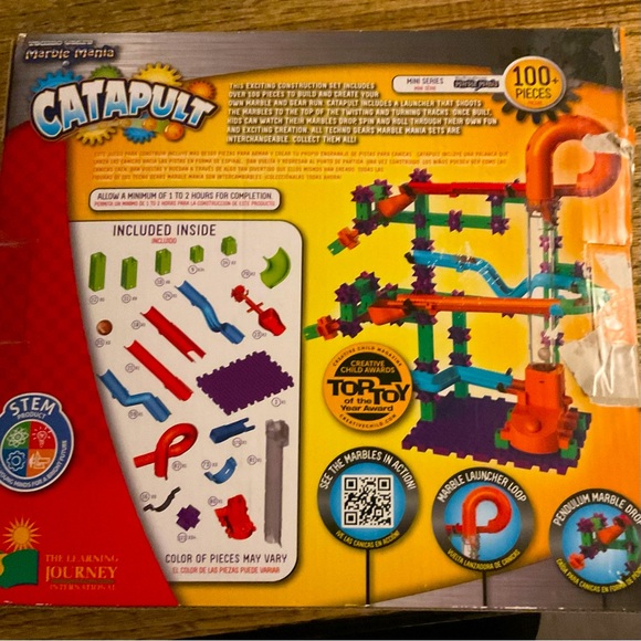 Catapult action packed marble maze w/ a marble launcher, 106 pieces, EUC - Picture 3 of 7